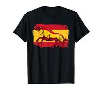 Bandera de Toro español, Orgullo de España, Patrimonio ibérico Camiseta gráfica económica, Hombre, Negro, L