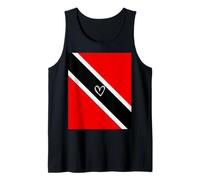 Bandera de Trinidad y Tobago Corazón Trinidad Orgulloso Nacional Camiseta sin Mangas