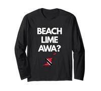 Bandera de Trinidad y Tobago Trini Funny Beach Lime Awa Manga Larga