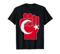 Bandera de Turkiye Puño Elevado Turquía Resiliencia Orgullo Turco Camiseta