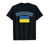 Bandera de Ucrania de Ucrania Hombres Mujeres Niños Adolescentes, Bandera de Ucrania Camiseta
