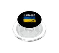 Bandera de Ucrania Envejecida - Bandera de Ucrania PopSockets PopGrip para MagSafe