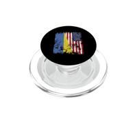 Bandera de Ucrania USA PopSockets PopGrip para MagSafe