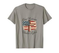 Bandera de una nación bajo Dios, 4 de julio, cristiano patriótico Camiseta