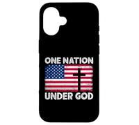Bandera de una nación bajo Dios del 4 de Julio patriótica Cristiana Carcasa para iPhone 16