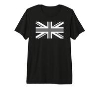 Bandera de Union Jack en Blanco y Negro Camiseta Premium
