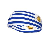 Bandera de Uruguay Diademas Diademas deportivas Diadema de entrenamiento que absorbe la humedad Banda para el sudor Diademas para correr Diadema para correr