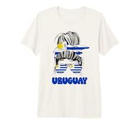 Bandera de Uruguay Mes de la Herencia Hispana Uruguaya Niñas Mujeres Camiseta Premium