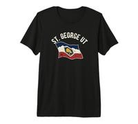 Bandera de Utah de San Jorge Utah, diseño de Estilo Envejecido Camiseta Premium