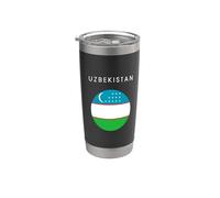 Bandera de Uzbekistán - Minimalista Souvenir World Travel Lover Vaso térmico de acero inoxidable de doble pared