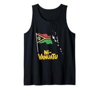Bandera de Vanuatu Isla Ni-Vanuatu Gente Cultura Orgullo Camiseta sin Mangas