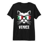 Bandera de Venecia Italia Divertido Gato Italiano Recuerdo Festivo Camiseta Premium