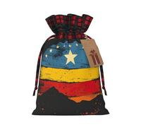 Bandera de Venezuela, 1 bolsa de Navidad con cordón de 8.3 x 11.8 pulgadas, bolsa robusta para regalos y artículos esenciales de uso diario