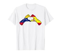 Bandera de Venezuela España - Corazón español venezolano Camiseta