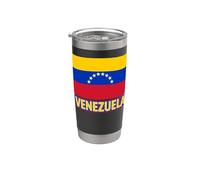 Bandera de Venezuela Latina Hombres Mujeres Niños Venezolano Vaso térmico de acero inoxidable de doble pared