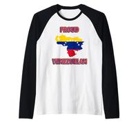 Bandera de Venezuela Patriótica Hombres Mujeres Niños Orgulloso Venezolano Camiseta Manga Raglan