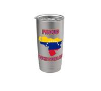 Bandera de Venezuela Patriótica Hombres Mujeres Niños Orgulloso Venezolano Vaso térmico de acero inoxidable de doble pared