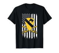 Bandera de veterano estadounidense de la 1.ª División Patriótica de Caballería Camiseta