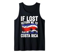 Bandera de Viaje de Vacaciones de Costa Rica si se Pierde regresa a Costa Rica Camiseta sin Mangas