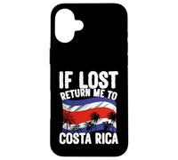 Bandera de Viaje de Vacaciones de Costa Rica si se Pierde regresa a Costa Rica Carcasa para iPhone 16 Plus