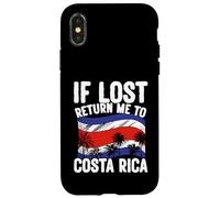 Bandera de Viaje de Vacaciones de Costa Rica si se Pierde regresa a Costa Rica Carcasa para iPhone X/XS