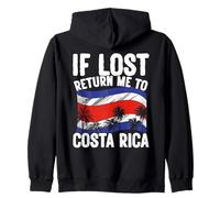 Bandera de Viaje de Vacaciones de Costa Rica si se Pierde regresa a Costa Rica Sudadera con Capucha