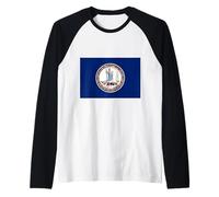 Bandera de Virginia Camiseta Manga Raglan