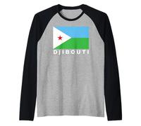 Bandera de Yibuti patriótica para Hombres, Mujeres y niños, África Camiseta Manga Raglan