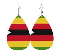 Bandera De Zimbabue Mujer Pendiente De Gota Ligeros Pendiente De Gancho Grandes Pendientes Para Banquete Uso Diario Múltiples Piercings