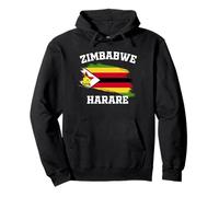 Bandera de Zimbabwe Harare Vacaciones Atletas África Souvenirs Sudadera con Capucha