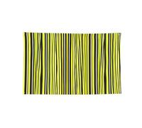 Bandera decorativa de cuatro agujeros con estampado de rayas amarillas y 4 ojales reforzados, bandera ligera para uso en casa, fiesta, festival, playa