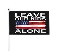 Bandera "Dejen a nuestros niños en paz" Anti-woke Anti-liberal Bandera "Salven a los niños" Protesta Pancarta de poliéster de 3x5 pies de una sola cara con ojales de latón Colores vivos, resistente a