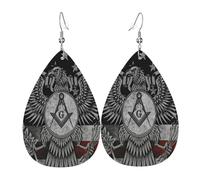 Bandera Del Águila Americana Arte Masónico Caridad Símbolo De Fe Mujer Pendientes Colgantes Grandes Pendientes Llamativos Pendiente De Gancho Para Regalo Múltiples Piercings Banquete