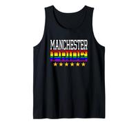 Bandera del Arco Iris LGBT de Manchester Pride Gay Lesbianas Queer Camiseta sin Mangas