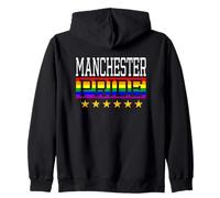 Bandera del Arco Iris LGBT de Manchester Pride Gay Lesbianas Queer Sudadera con Capucha