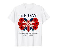 Bandera del día VE 80 aniversario 2025 V E Day 80, V-E Day 2025 Camiseta