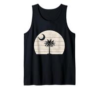Bandera del Estado de Carolina del Sur Palmetto Moon Vintage Pride Camiseta sin Mangas