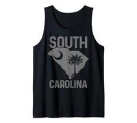 Bandera del Estado de Carolina del Sur Palmetto Moon Vintage Pride Camiseta sin Mangas