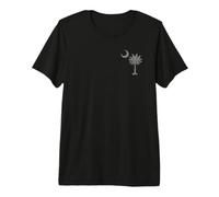 Bandera del Estado de Carolina del Sur Palmetto Tree Crescent Moon SC Camiseta Premium
