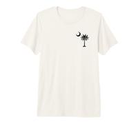Bandera del Estado de Carolina del Sur Palmetto Tree Crescent Moon SC Camiseta Premium