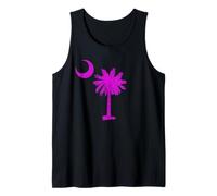 Bandera del Estado de Carolina del Sur Palmetto Tree Crescent Moon SC Camiseta sin Mangas