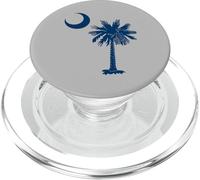 Bandera del Estado de Carolina del Sur Palmetto Tree Crescent Moon SC PopSockets PopGrip para MagSafe