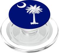 Bandera del Estado de Carolina del Sur Palmetto Tree Crescent Moon SC PopSockets PopGrip para MagSafe