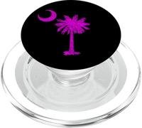 Bandera del Estado de Carolina del Sur Palmetto Tree Crescent Moon SC PopSockets PopGrip para MagSafe