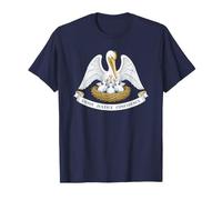 Bandera del Estado de Luisiana Pelican Heritage Obra de Arte Moderna Camiseta