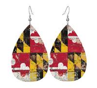 Bandera Del Estado De Maryland En Una Pared De Ladrillos Mujer Pendiente De Gota Llamativos Pendiente De Gancho Moda Pendientes Para Uso Diario Boda Múltiples Piercings