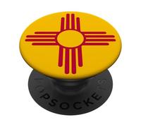 BANDERA DEL ESTADO DE MÉXICO ZIA SÍMBOLO SOL ALBUQUERQUE SANTA FE PopSockets PopGrip Adhesivo