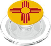 BANDERA DEL ESTADO DE MÉXICO ZIA SÍMBOLO SOL ALBUQUERQUE SANTA FE PopSockets PopGrip para MagSafe