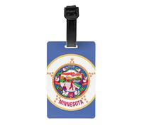 Bandera del estado de Minnesota, etiquetas de equipaje para maletas, etiquetas duraderas para bolsas fáciles de reconocer, esenciales de viaje