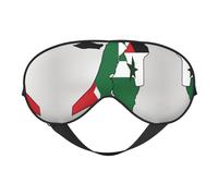 Bandera del estado de Palestina Map02 Sleep Eye Mas diseño actualizado bloqueo de luz noche ojos Blinder hombres mujeres turnos trabajo viajes